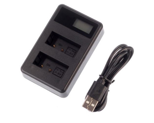 Зарядний пристрій LCD2-LPE17 з USB для 2-х акумуляторів Canon LP-E17