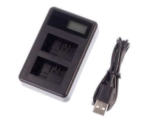 Зарядний пристрій LCD2-NPW126 з USB для 2-х акумуляторів FujiFilm NP-W126, NP-W126S