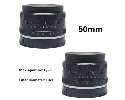 Объектив MEIKE 50 mm F/2 MC для Olympus, Panasonic (Micro 4/3 - mount)