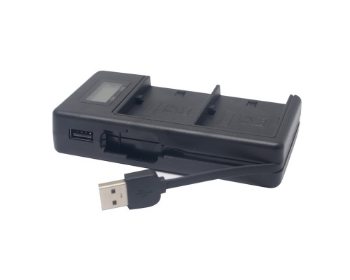 Зарядний пристрій Mcoplus DH-F970 з USB для 2-х акумуляторів Sony NP-F550/F570/F750/F770/F950/F970