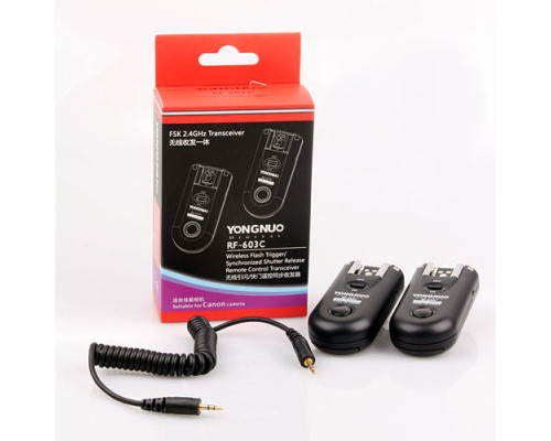 Радіосинхронізатор Yongnuo RF-603C1 для CANON EOS 70D, 60D, 700D, 650D, 600D, 550D, 500D, 450D, 400D, 350D