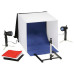 Комплект для фотостудії - для предметної зйомки - (лайтбокс 50 х 50 + LED світло + стійка + 4 тла)