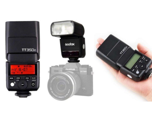 Спалах для фотоапаратів FujiFilm - GODOX TT350F з TTL та HSS та вбудованим синхронізатором