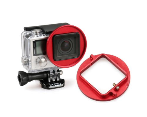 Адаптер для встановлення світлофільтру 52 мм GoPro HERO 3+, 4 - червоний (код № XTGP128)