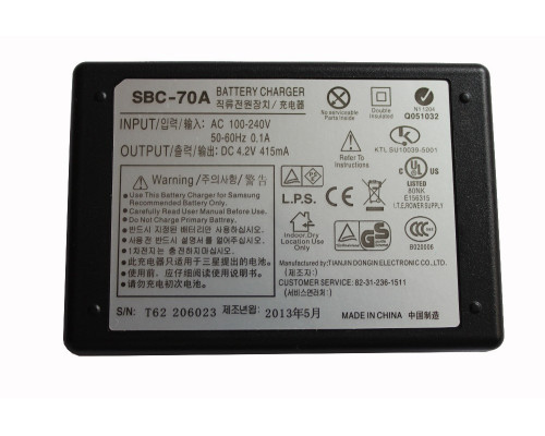 Зарядний пристрій SBC-70A для камер SAMSUNG (акумулятор BP70A, SLB-70A)