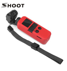 Силіконовий чохол для DJI Osmo Pocket зі страхувальним ремінцем - червоний (код XT-534)