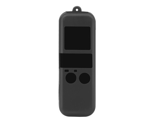 Силіконовий чохол для DJI Osmo Pocket з ремінцем - чорний (код XT-534)