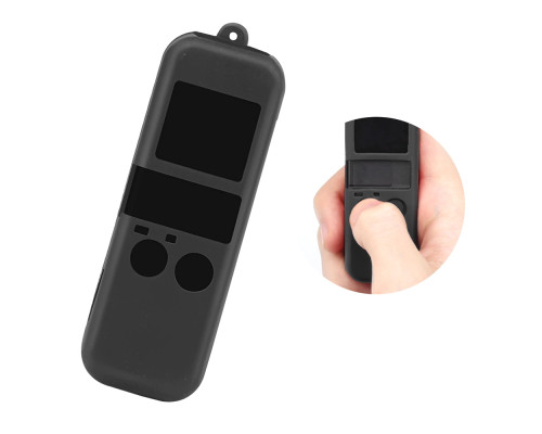 Силіконовий чохол для DJI Osmo Pocket з ремінцем - чорний (код XT-534)