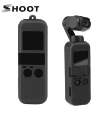 Силіконовий чохол для DJI Osmo Pocket з ремінцем - чорний (код XT-534)