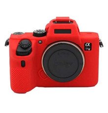 Захисний силіконовий чохол для фотоапаратів SONY A7 III, A7r III, A7s III, A9 - червоний