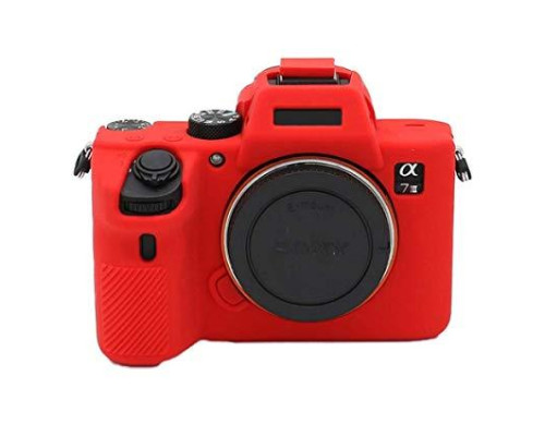 Захисний силіконовий чохол для фотоапаратів SONY A7 III, A7r III, A7s III, A9 - червоний