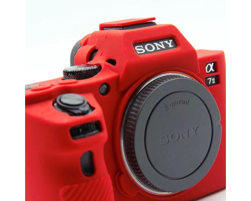 Захисний силіконовий чохол для фотоапаратів SONY A7 II, A7r II, A7s II - червоний