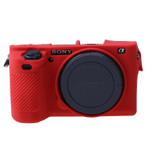 Захисний силіконовий чохол для фотоапаратів SONY A6500 - червоний