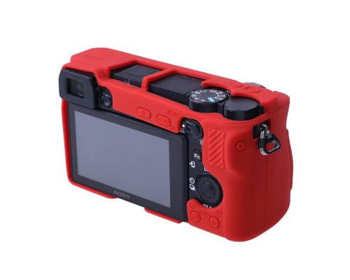 Захисний силіконовий чохол для фотоапаратів SONY A6500 - червоний