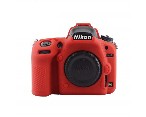 Захисний силіконовий чохол для фотоапаратів Nikon D750 - червоний