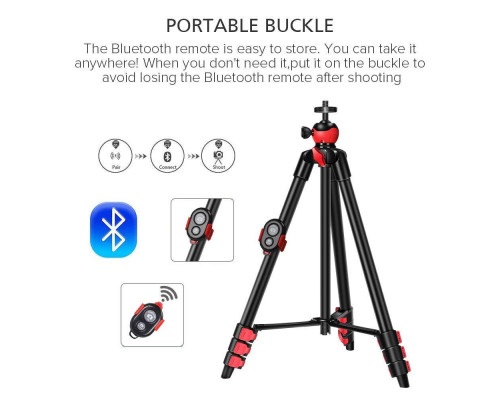 Штатив фірми ZOMEI для фотоапаратів, камер, телефонів - T60 + кріплення та Bluetooth пульт для телефону