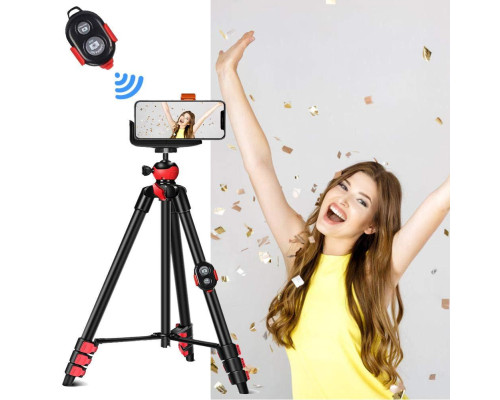Штатив фірми ZOMEI для фотоапаратів, камер, телефонів - T60 + кріплення та Bluetooth пульт для телефону