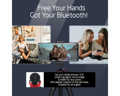 Штатив фірми ZOMEI для фотоапаратів, камер, телефонів - T60 + кріплення та Bluetooth пульт для телефону