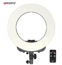 Кільцевий LED освітлювач TRIOPO (14") з димером та дистанційним пультом - для портретної, б'юті та селфі зйомки