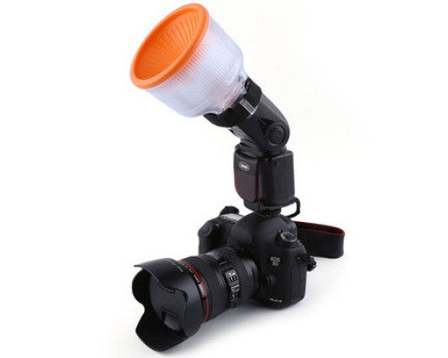 Рассеиватель - лайтсфера SHOOT Lambency Flash Diffuser (белая, серебряная и оранжевая вставки) (XT-508)