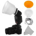 Рассеиватель - лайтсфера SHOOT Lambency Flash Diffuser (белая, серебряная и оранжевая вставки) (XT-508)