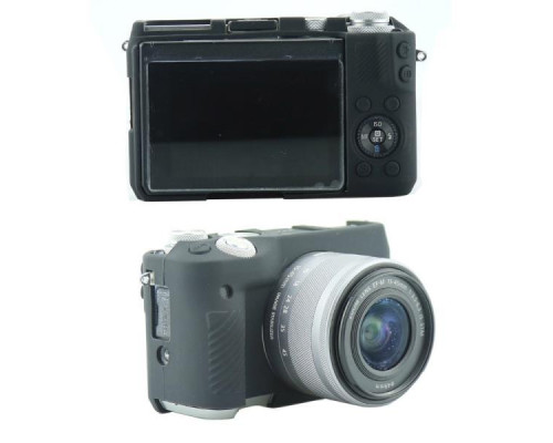 Захисний силіконовий чохол для фотоапаратів CANON EOS M6 - чорний