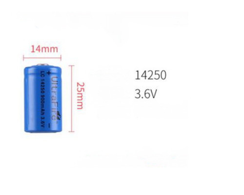 Аккумулятор 14250 - 900mAh 3.6V Ultrafire (цена за 1 штуку)