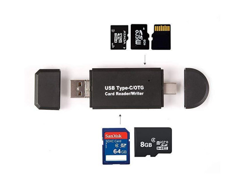 Кардрідер (card reader/writer) USB 2.0 OTG/Type-C/MicroSD/MicroUSB/SD - 5 в 1 для телефону, ноутбука і т.д.