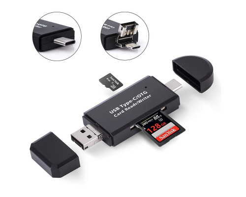 Кардрідер (card reader/writer) USB 2.0 OTG/Type-C/MicroSD/MicroUSB/SD - 5 в 1 для телефону, ноутбука і т.д.