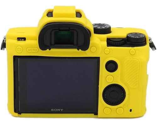 Захисний силіконовий чохол для фотоапаратів SONY A7 III, A7r III, A7s III, A9 - жовтий