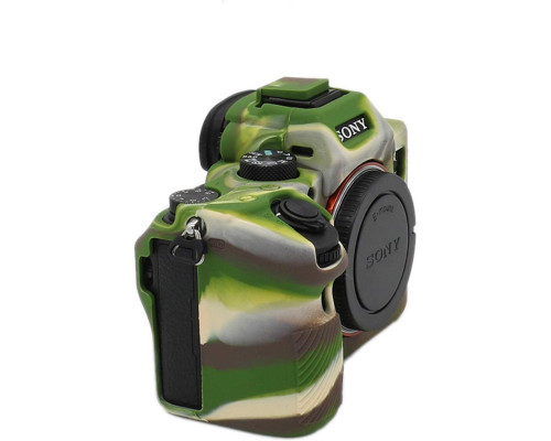 Захисний силіконовий чохол для фотоапаратів SONY A7 III, A7r III, A7s III, A9 - камуфляжний
