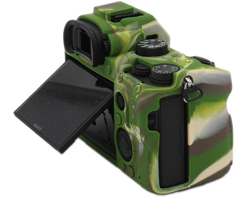 Захисний силіконовий чохол для фотоапаратів SONY A7 III, A7r III, A7s III, A9 - камуфляжний