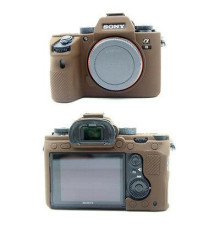 Захисний силіконовий чохол для фотоапаратів SONY A7 III, A7r III, A7s III, A9 - коричневий