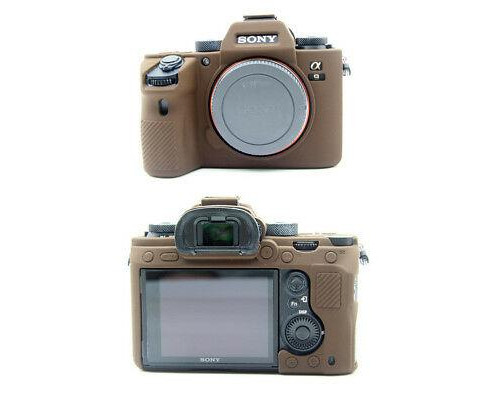 Захисний силіконовий чохол для фотоапаратів SONY A7 III, A7r III, A7s III, A9 - коричневий