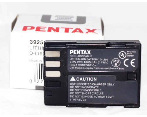 Аккумулятор D-LI90 для PENTAX K-7, 645d, K5, K-5, K-01, K-5II, K-5IIs, K3, K3 II