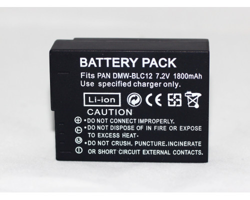 Акумулятор DMW-BLC12 (аналог DMW-BLC12E DMW-BLC12GK DMW-BLC12PP) для фотоапаратів Panasonic - 1800 ma
