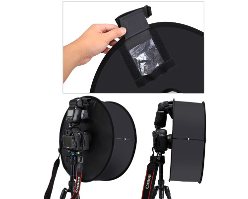 Круглий складний софтбокс, розсіювач, дифузор (Softbox) PULUZ PU5145 для спалахів 45 см