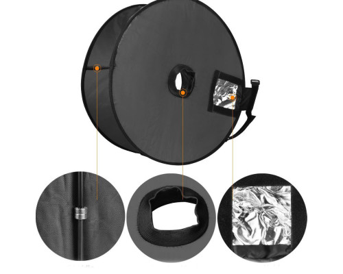 Круглий складний софтбокс, розсіювач, дифузор (Softbox) PULUZ PU5145 для спалахів 45 см