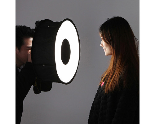 Круглий складний софтбокс, розсіювач, дифузор (Softbox) PULUZ PU5145 для спалахів 45 см