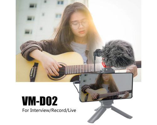 Направленный накамерный микрофон Mcoplus VM-D02 для фотоаппарата (камеры, смартфона)