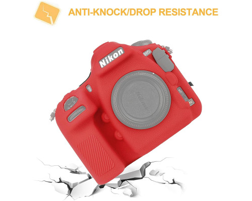Захисний силіконовий чохол для фотоапаратів Nikon D850 - червоний