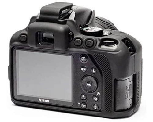 Захисний силіконовий чохол для фотоапаратів Nikon D3500 - чорний