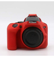 Захисний силіконовий чохол для фотоапаратів Nikon D3500 - червоний