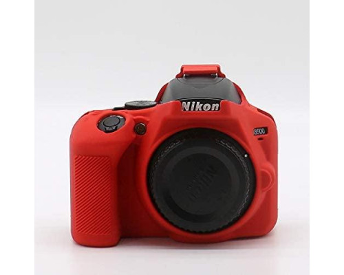 Захисний силіконовий чохол для фотоапаратів Nikon D3500 - червоний