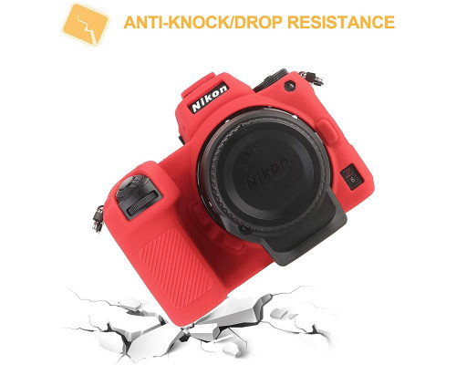 Захисний силіконовий чохол для фотоапаратів Nikon Z6, Z6 II, Z7, Z7 II - червоний