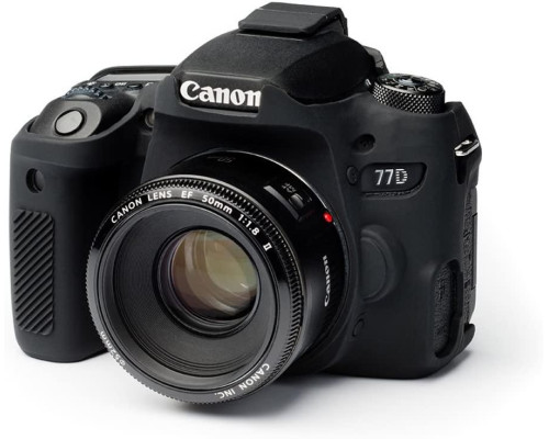 Захисний силіконовий чохол для фотоапаратів Canon EOS 77D - чорний