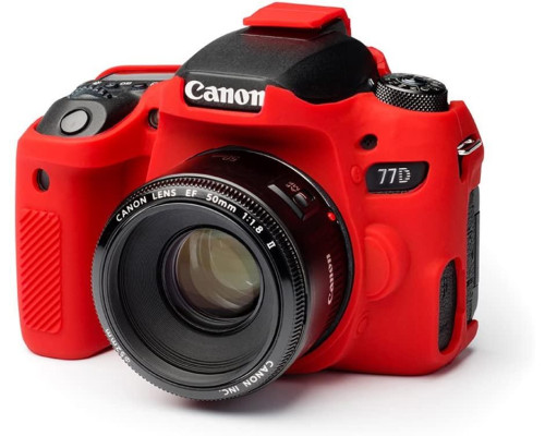 Захисний силіконовий чохол для фотоапаратів Canon EOS 77D - червоний