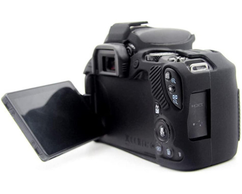 Захисний силіконовий чохол для фотоапаратів Canon EOS 200D, 250D, 200D II - чорний