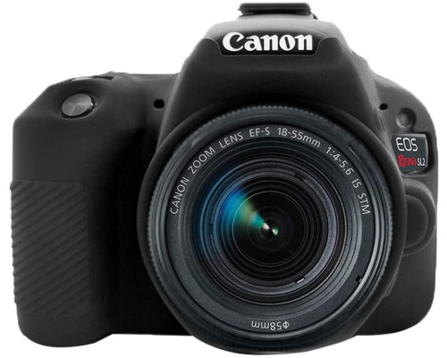 Захисний силіконовий чохол для фотоапаратів Canon EOS 200D, 250D, 200D II - чорний