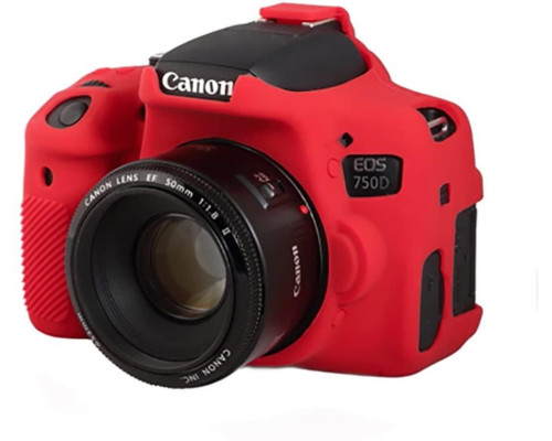 Захисний силіконовий чохол для фотоапаратів Canon EOS 750D - червоний